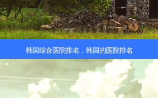 韩国综合医院排名，韩国的医院排名