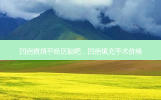 凹疤痕填平经历贴吧，凹疤填充手术价格