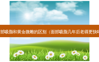 面部吸脂和黄金微雕的区别（面部吸脂几年后老得更快吗）