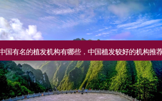 中国有名的植发机构有哪些，中国植发较好的机构推荐