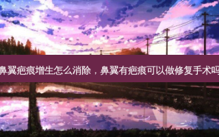 鼻翼疤痕增生怎么消除，鼻翼有疤痕可以做修复手术吗