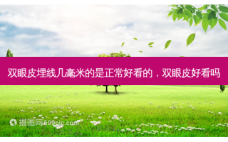 双眼皮埋线几毫米的是正常好看的，双眼皮好看吗
