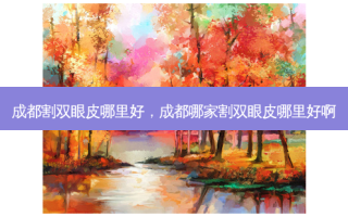 成都割双眼皮哪里好，成都哪家割双眼皮哪里好啊