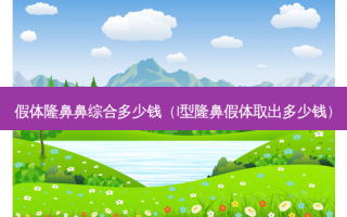 假体隆鼻鼻综合多少钱（l型隆鼻假体取出多少钱）
