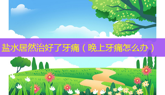 盐水居然治好了牙痛(晚上牙痛怎么办)-第1张图片-美选资讯网 盐水居然治好了牙痛(晚上牙痛怎么办)-第1张图片-美选资讯网