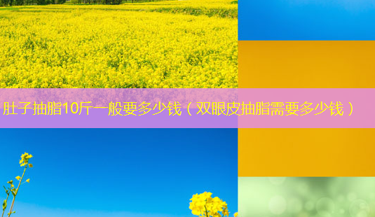 肚子抽脂10斤一般要多少钱(双眼皮抽脂需要多少钱)-第1张图片-美选资讯网 肚子抽脂10斤一般要多少钱(双眼皮抽脂需要多少钱)-第1张图片-美选资讯网