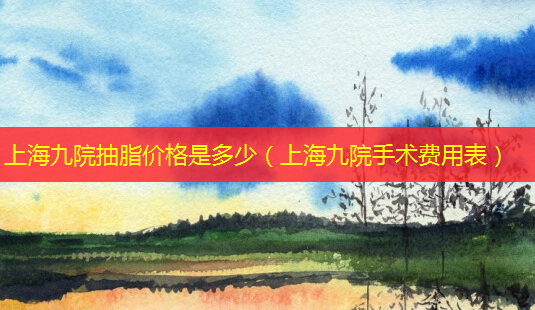 上海九院抽脂价格是多少(上海九院手术费用表)-第1张图片-美选资讯网 上海九院抽脂价格是多少(上海九院手术费用表)-第1张图片-美选资讯网