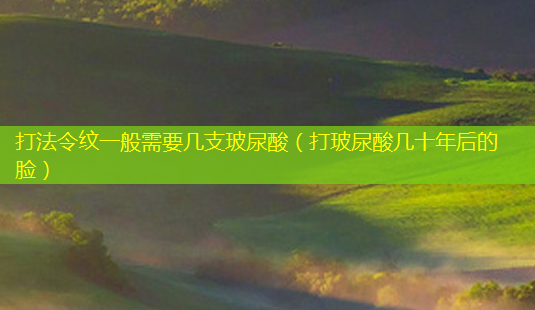打法令纹一般需要几支玻尿酸(打玻尿酸几十年后的脸)-第1张图片-美选资讯网 打法令纹一般需要几支玻尿酸(打玻尿酸几十年后的脸)-第1张图片-美选资讯网