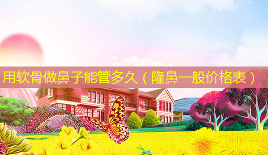 用软骨做鼻子能管多久(隆鼻一般价格表)-第1张图片-美选资讯网 用软骨做鼻子能管多久(隆鼻一般价格表)-第1张图片-美选资讯网