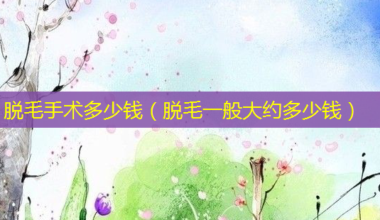脱毛手术多少钱(脱毛一般大约多少钱)-第1张图片-美选资讯网 脱毛手术多少钱(脱毛一般大约多少钱)-第1张图片-美选资讯网