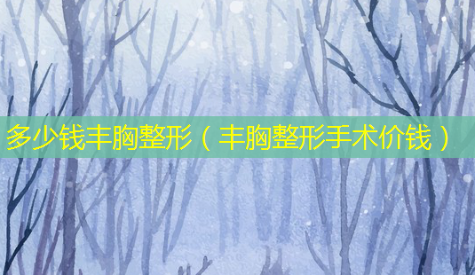 多少钱丰胸整形(丰胸整形手术价钱)-第1张图片-美选资讯网 多少钱丰胸整形(丰胸整形手术价钱)-第1张图片-美选资讯网